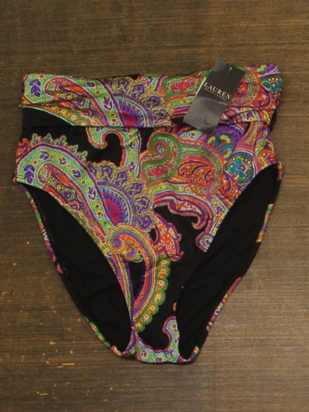Lauren Ralph Lauren Black Lauren Ralph Paisley Print High Waist 10